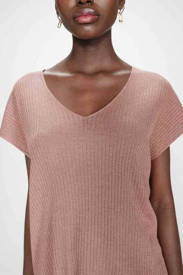 Grace & Mila Top de malha Lurex Laranja