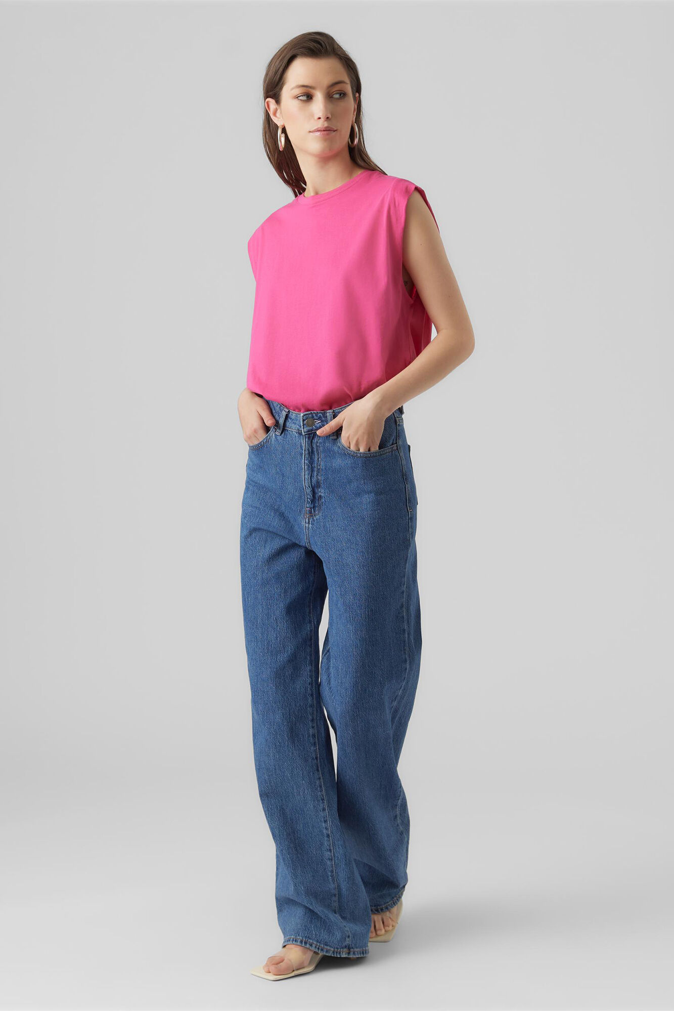 Camiseta best sale hombreras rosa