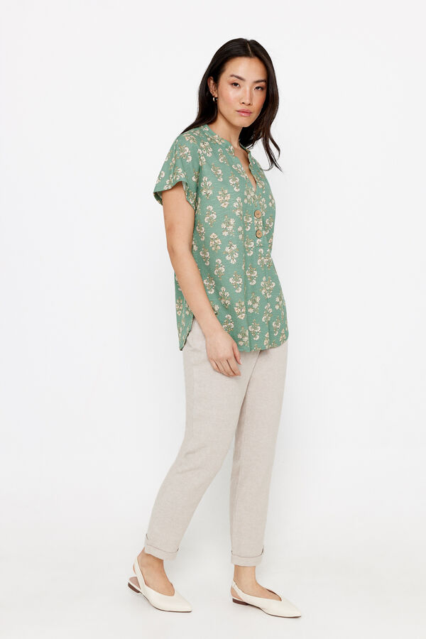 Cortefiel Blouse with dropped sleeves Multicolour