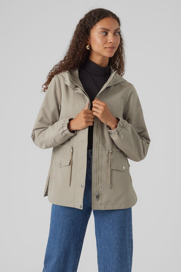 Vero Moda Parka corta con capucha Gris