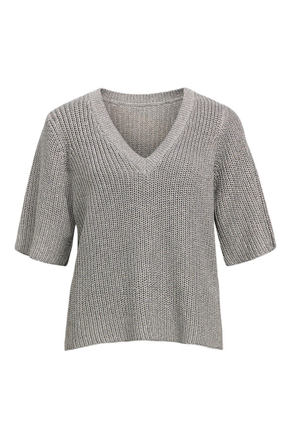 Object Top malha lúrex Cinzento