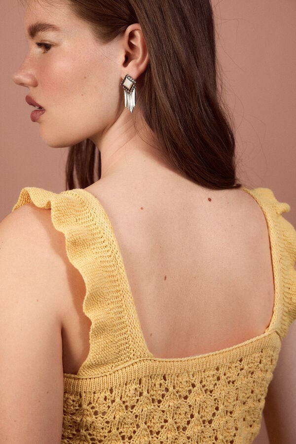 Slowlove Knitted tank top Yellow