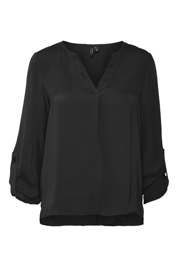 Vero Moda Curve Camisa decote em bico Curve Preto