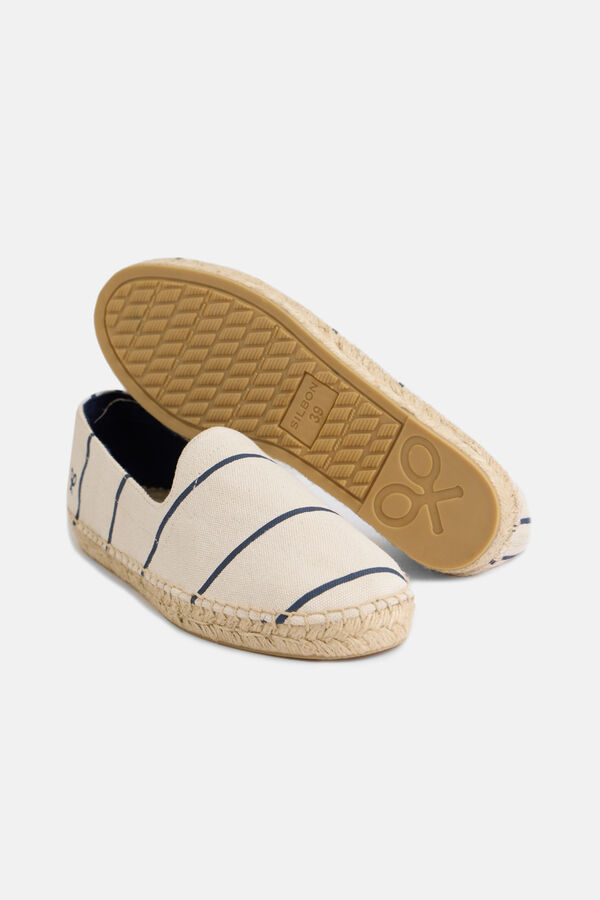 Silbon Nautical stripe espadrille Ivory