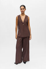 Object Top colete fluido Castanho