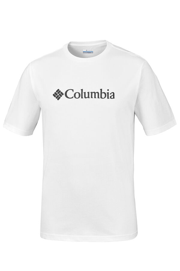 Cortefiel Camisola manga curta Columbia CSC Basic Logo™ Branco