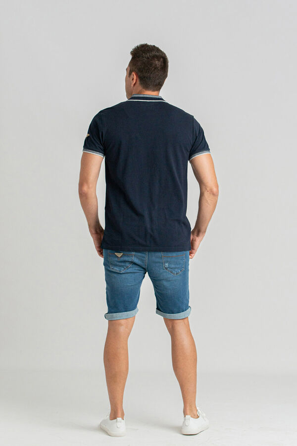 Privata Basic 100% cotton piqué polo shirt Navy