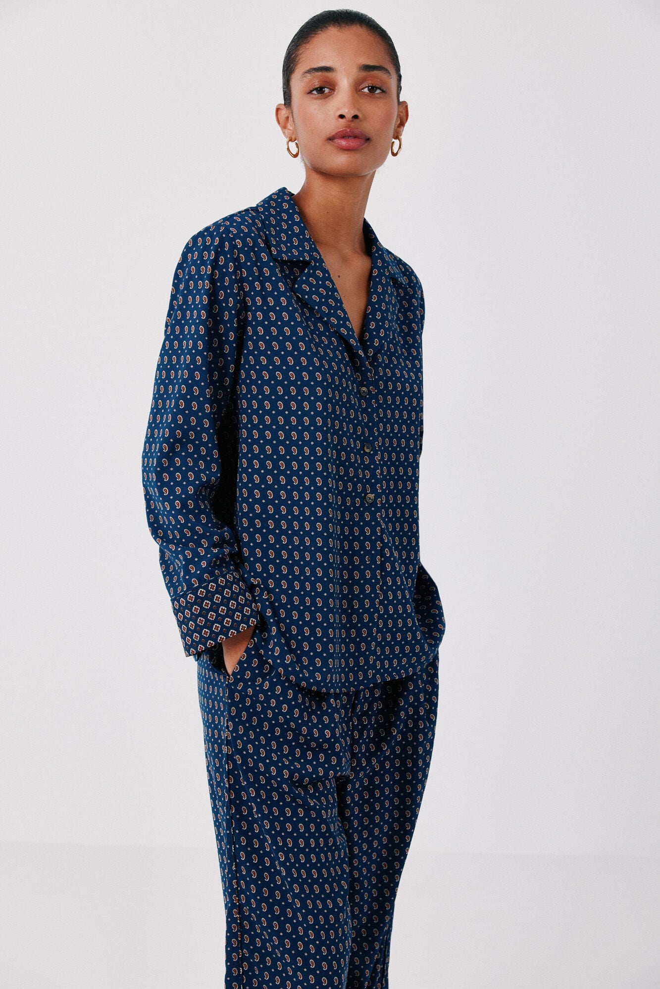 Cortefiel Camisa de pijama estampada