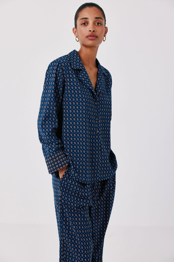 Camisa pijamera estampada