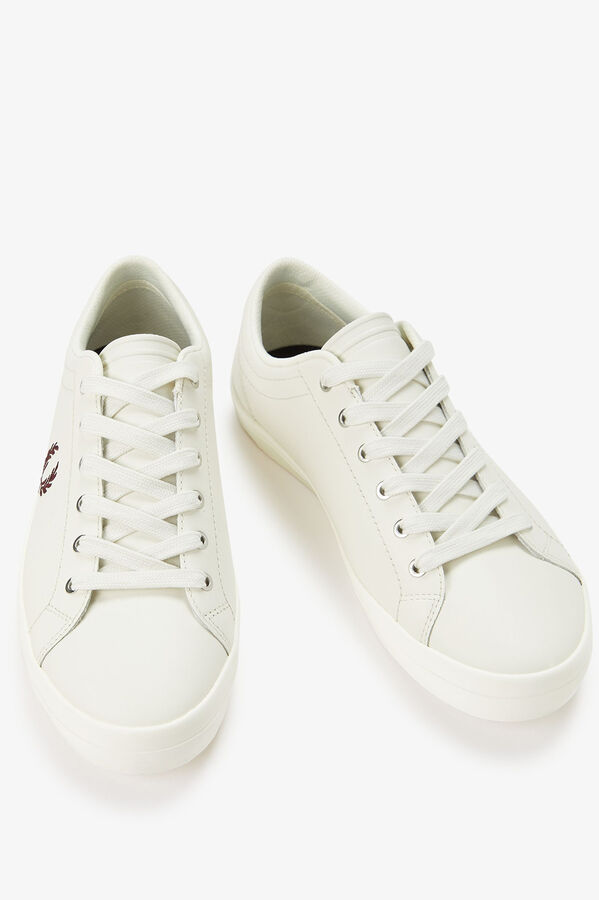 Fred Perry Tênis de couro básico Branco