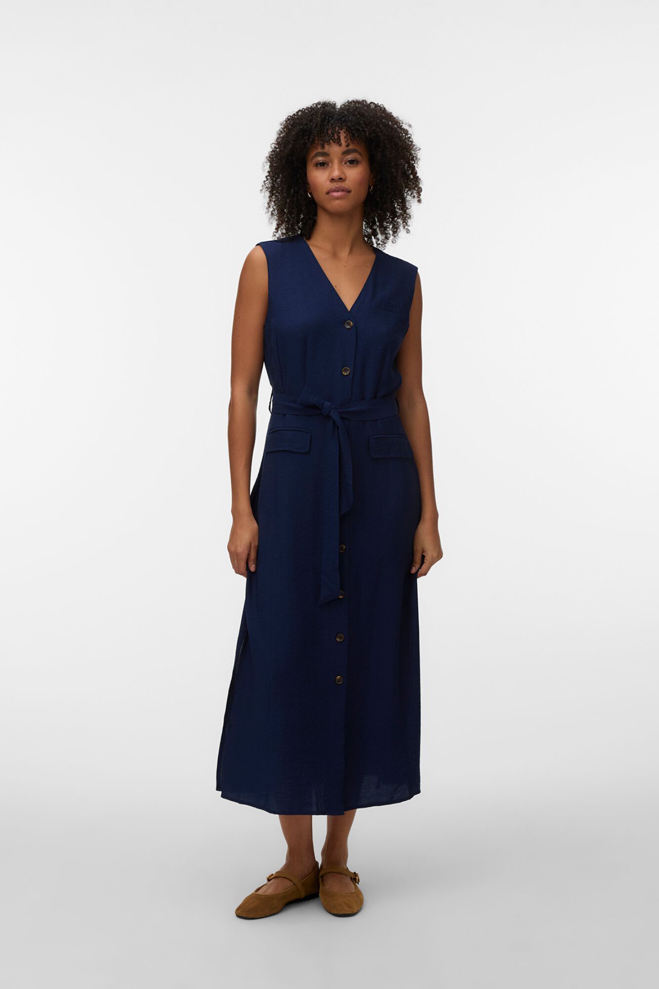 Vero Moda Vestido camiseiro sem mangas