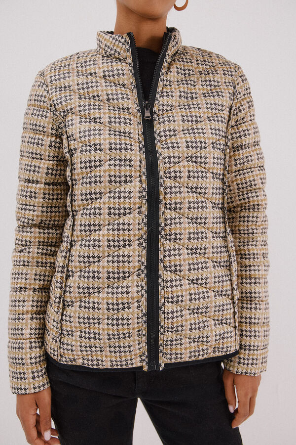 Cortefiel Reversible feather bomber jacket Black