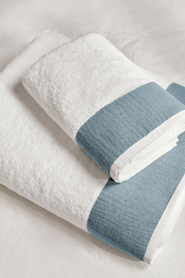 Cortefiel Aqua Sand 600 Bath Towel 90x150 cm Blue