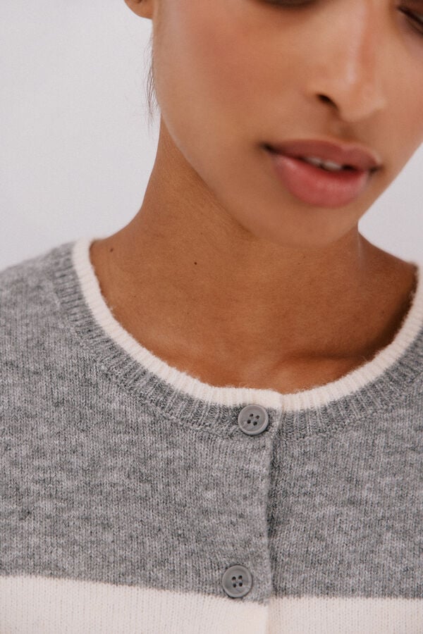 Cortefiel Soft feel cardigan Grey