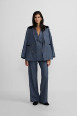 Silbon Checkered dress trouser Blue