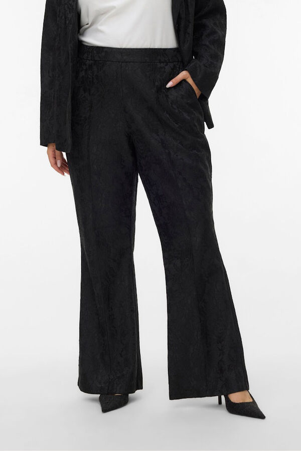 Vero Moda Curve Calça plus size de renda renda Preto