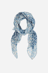 Cortefiel Pleated leopard scarf Printed white