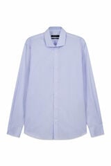 Cortefiel Slim fit easy-iron check dress shirt Blue