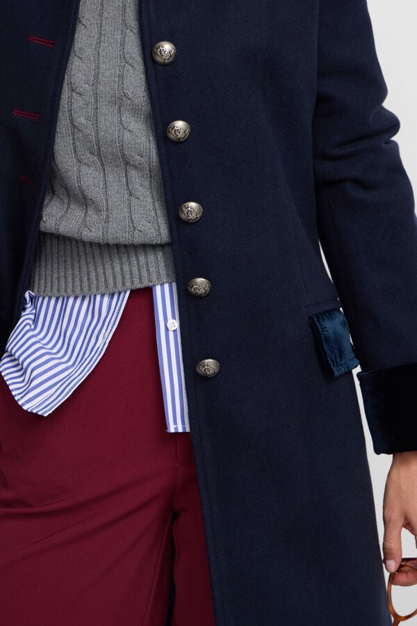 Silbon Sobretudo longo de marinheiro Azul