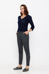 Cortefiel Jacquard knit trousers Printed grey