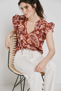 Vero Moda Top sem mangas com folhos