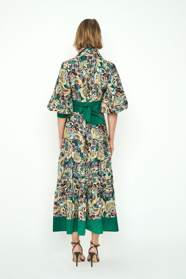 Panambi Vestido midi estampado Giana Verde
