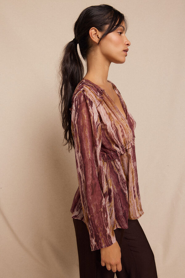 Slowlove Blusa assimétrica Multicolorido