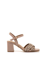 Maria Mare Woodit heeled sandal Beige