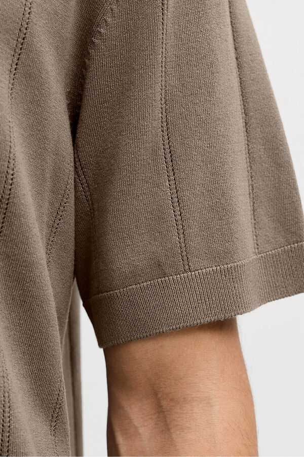 Jack & Jones Polo manga curta em malha Castanho