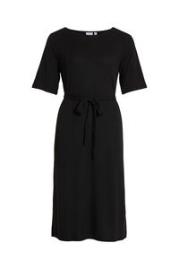 Cortefiel Midi dress with short 2/4 sleeves Black