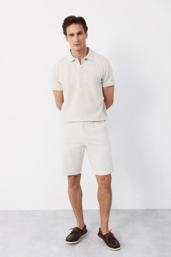 Cortefiel Polo shirt link structure White