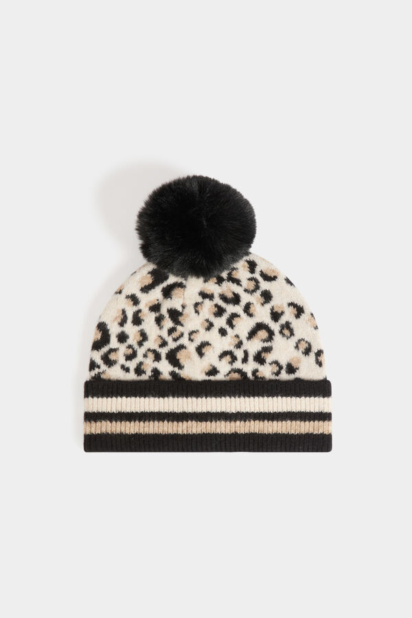 Morgan Boné com estampado de leopardo Multicolorido