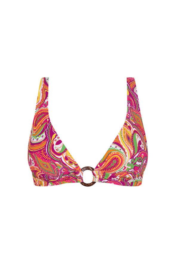 Cortefiel Triangle neckline bikini top Multicolour