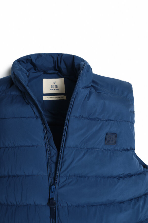 Cortefiel Ultra-light quilted gilet Blue