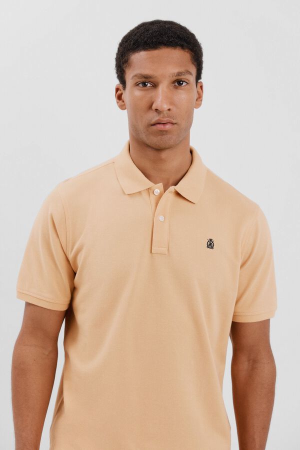 Cortefiel Basic piqué polo shirt Yellow