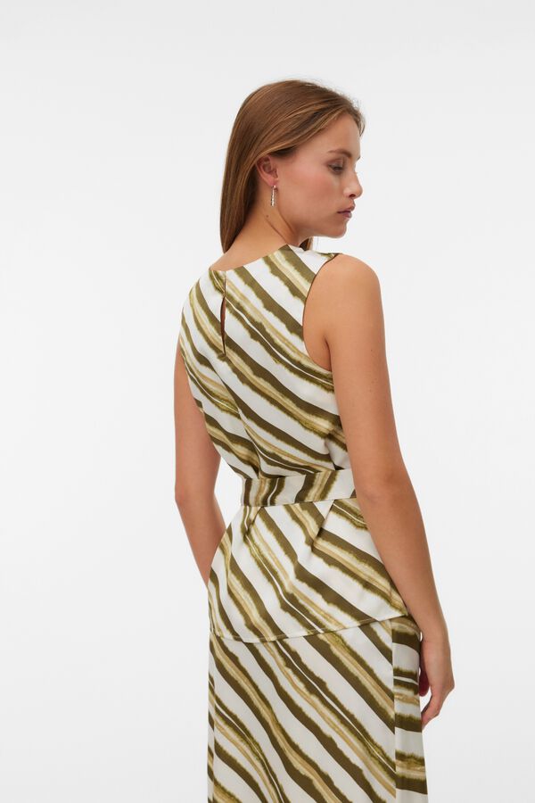 Vero Moda Top sem mangas cinto ajust&aacute;vel Verde