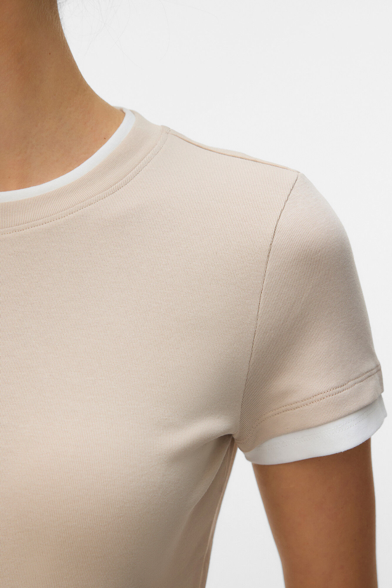 Vero Moda T-shirt de manga curta dupla camada