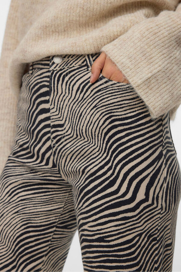 Vero Moda Cal&ccedil;as jeans estampado animal Tostado