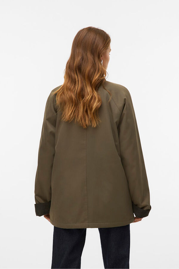Vero Moda Parka encerada com vários bolsos  Verde
