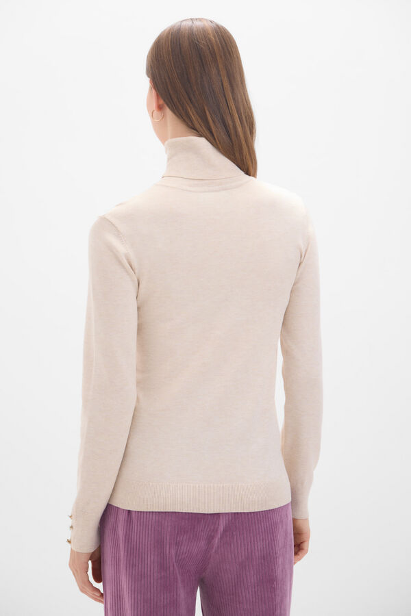 Cortefiel Polo neck jumper Ivory