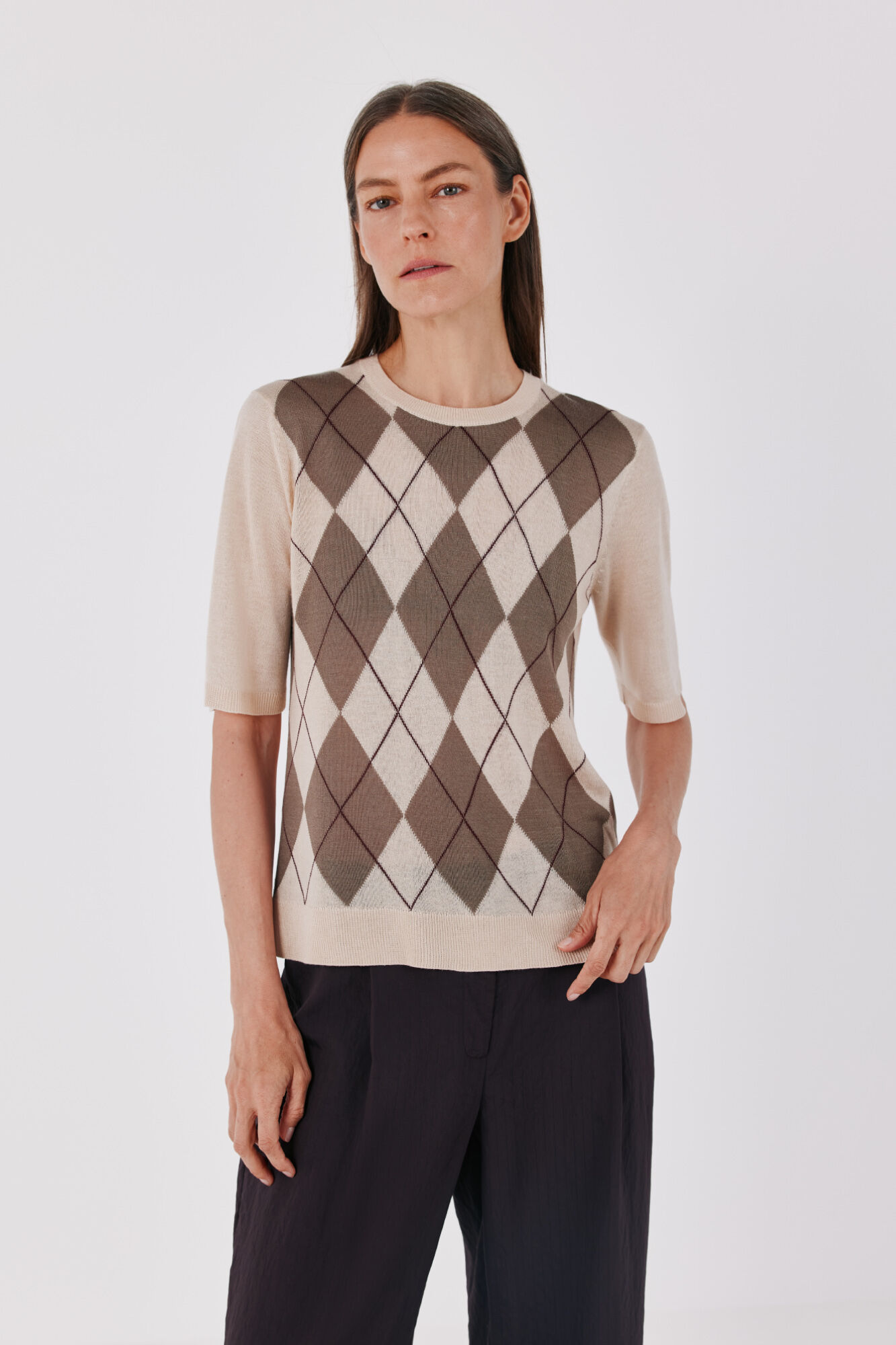 Cortefiel Diamond knit jumper