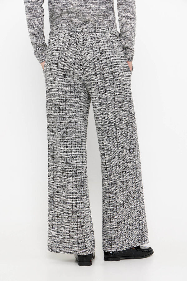 Cortefiel Jersey-knit trousers Printed grey