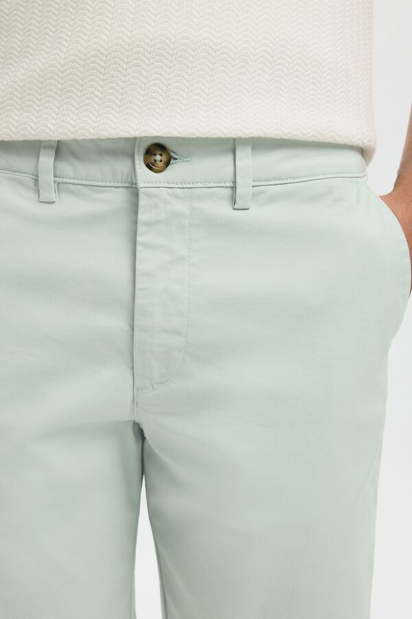 Selected Chino Bermuda shorts Kaki