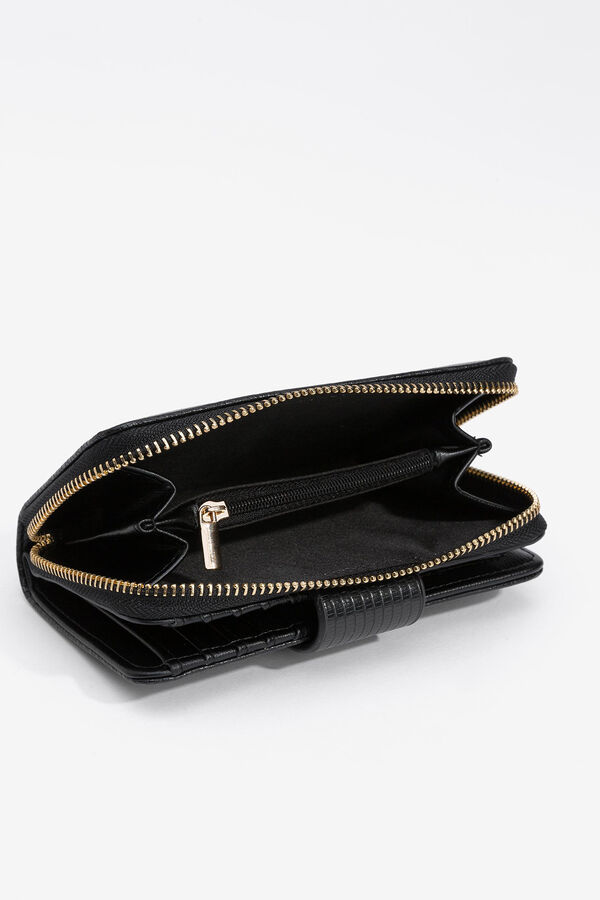 Vilanova Bolsa média efeito crocodilo Preto