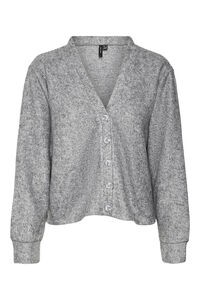Cortefiel Women's plus size jersey-knit buttoned cardigan Grey
