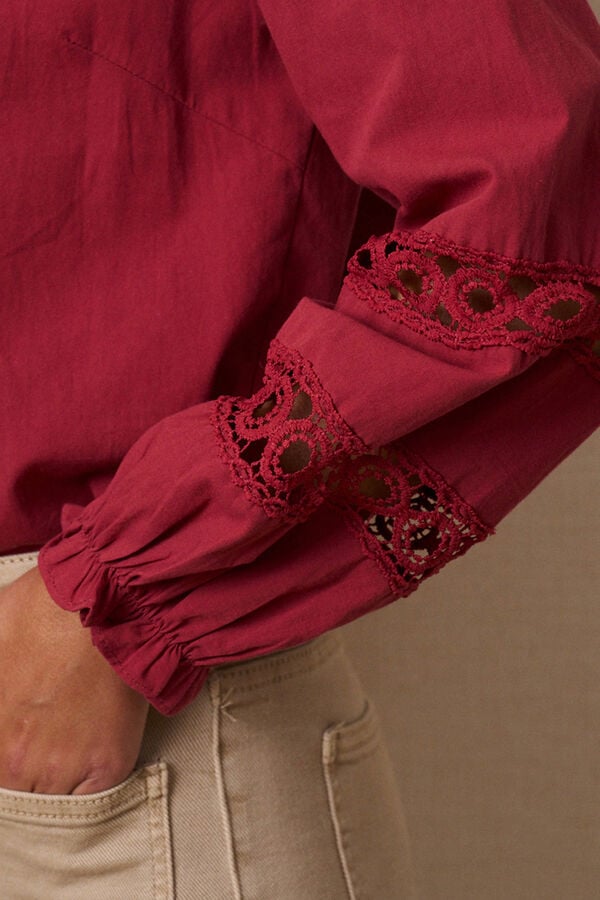 Polín Et Moi Detalhes da blusa Adela Vermelho