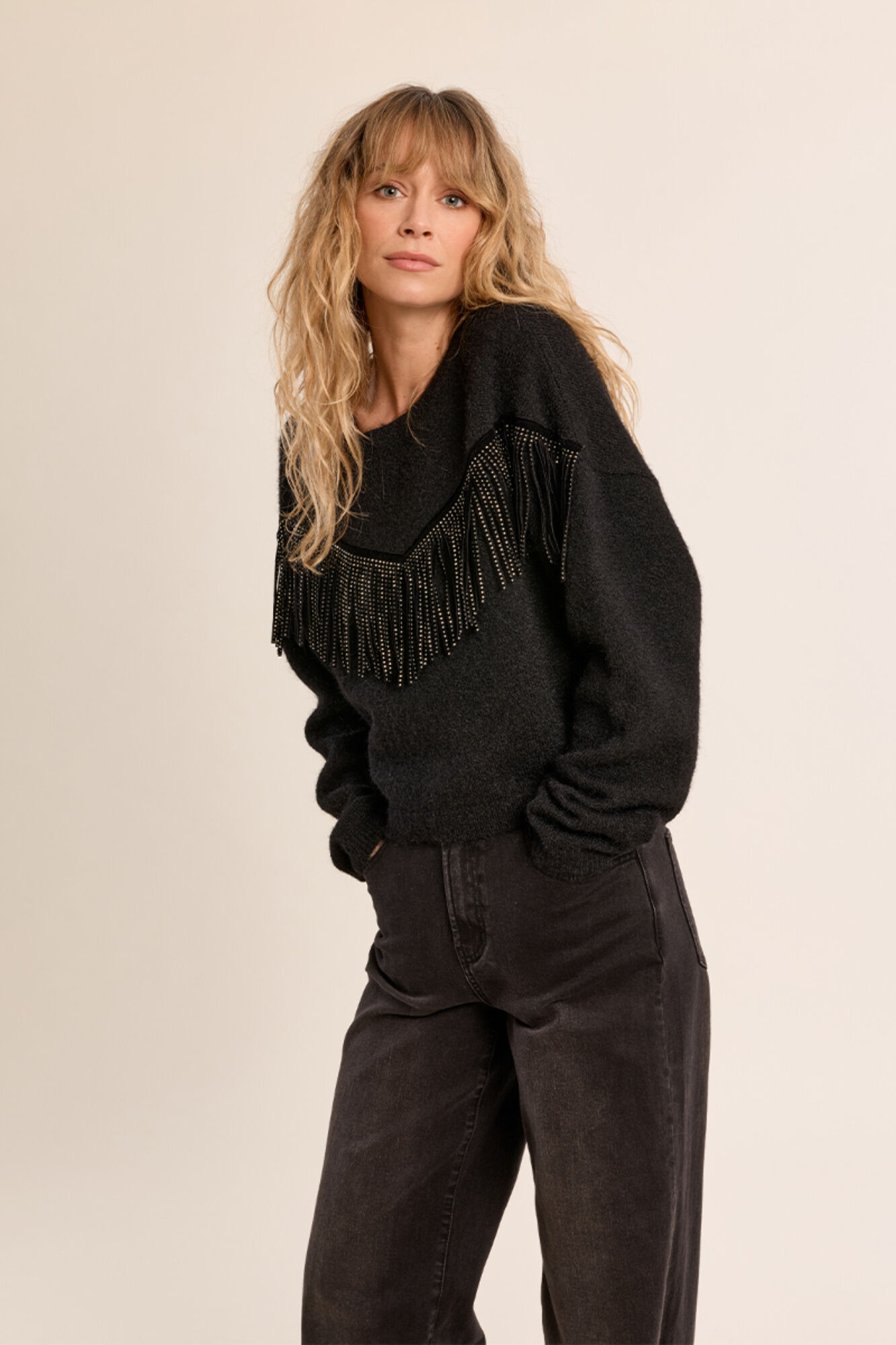 Molly Bracken Camisola com detalhe de franjas