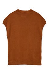 Vero Moda Blusa manga com gola alta Castanho