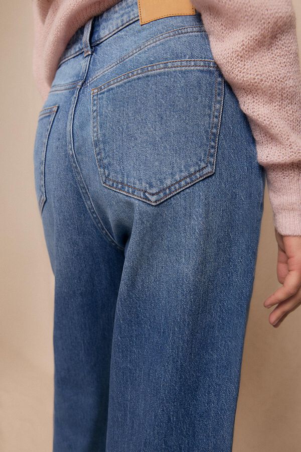 Slowlove  novos jeans retos Azul