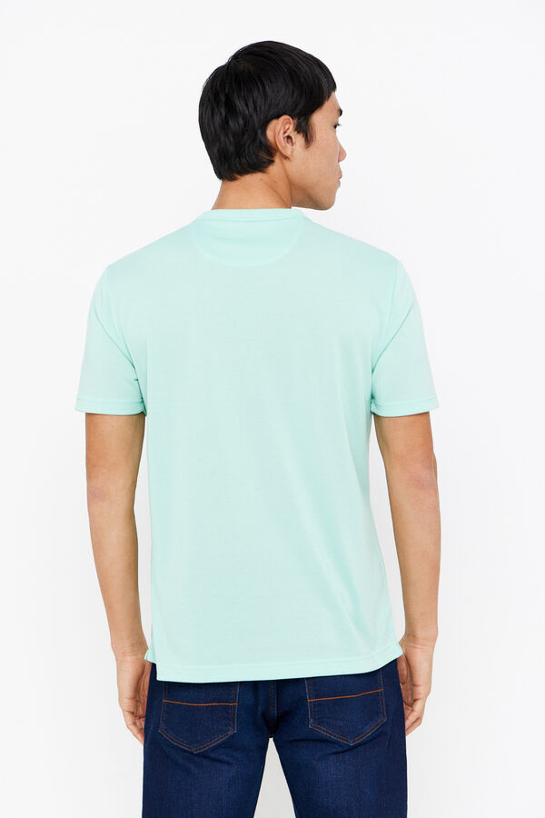 Cortefiel Plain Coolmax® T-shirt Green
